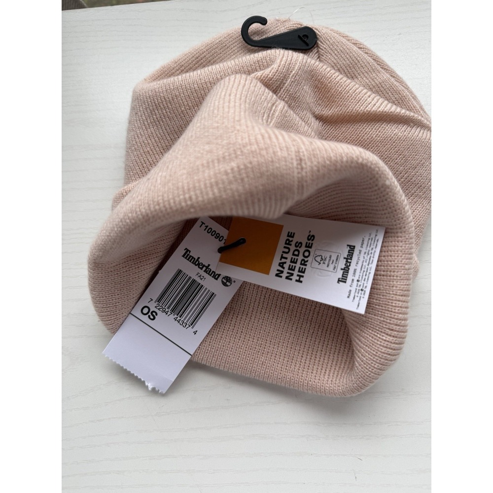 Timberland Beanie Hat Womens One Size Pink Comfy Outdoors NWT - Picture 4 of 4